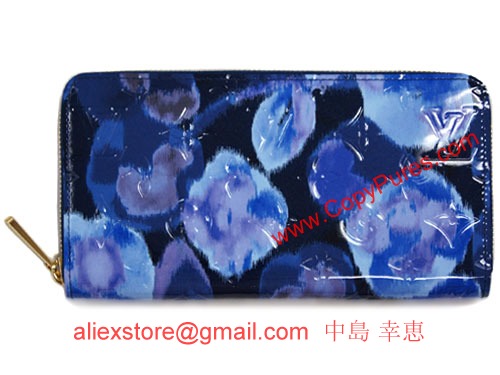 ルイヴィトンコピーM90018ヴィトンヴェルニ2013春夏イカットフラワーLVラウンドジップ長財布ジッピーウォレットグランブルー